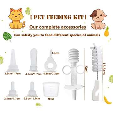 Cassielhouse Pet Feeding Bottle Kit for Small Animals