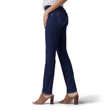 Lee Women's Sculpting Fit Slim Leg Pull On Jeans - Smooth Comfort & Style