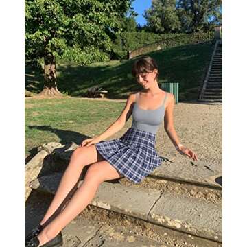 OQQ Women's 3 Piece Sexy One Sleeveless Adjustable Spaghetti Strips Top BodySuit, Black,grey,white, Medium