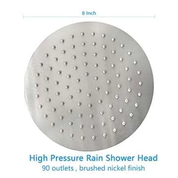 NearMoon Rain Shower Head, Ultra-Thin Design for High-Pressure Rainfall Shower Experience