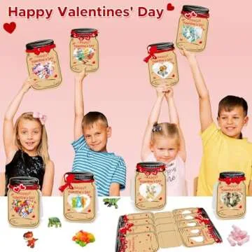 Valentines Day Cards for Kids, 40PCS Valentines Cards Bulk for Kids classroom, 3D Kids Valentines Day Cards Exchange Prize Gifts Cards for Boys Girls school Party Favors Treats Goodie Bag Stuffers