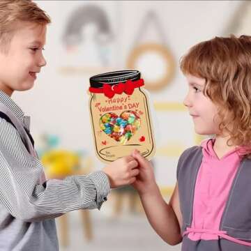 Valentines Day Cards for Kids, 40PCS Valentines Cards Bulk for Kids classroom, 3D Kids Valentines Day Cards Exchange Prize Gifts Cards for Boys Girls school Party Favors Treats Goodie Bag Stuffers