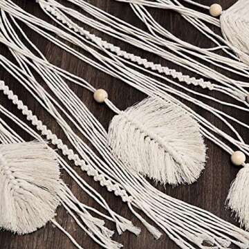 Mkono Large Dream Catcher Macrame Boho Wall Hanging Decor Woven Feather Tassels Dreamcatcher Decoration for Teen Girl Room Nursery Bedroom Dorm Chic Gift, 36" L x 13" W