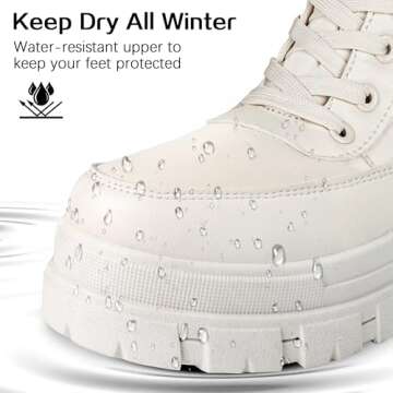 Viapipa Womens Winter Snow Boots Waterproof Mid Calf Boots Outdoor Warm Fur Lined Anti Slip Zipper Comfortable Boot for Women