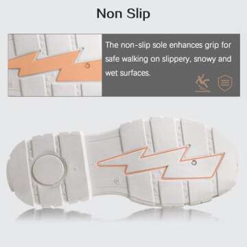 Viapipa Womens Winter Snow Boots Waterproof Mid Calf Boots Outdoor Warm Fur Lined Anti Slip Zipper Comfortable Boot for Women