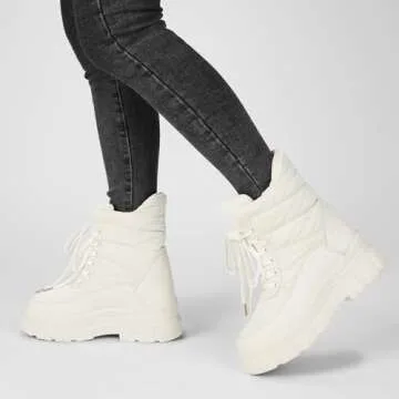 Viapipa Womens Winter Snow Boots Waterproof Mid Calf Boots Outdoor Warm Fur Lined Anti Slip Zipper Comfortable Boot for Women