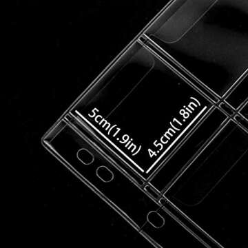 200 Pockets Coin Binders Pages - 1.77 inch Holders 10 pcs Loose-Leaf Sheets Acid-Free Collection Holders for Medallion Coin Stamp Currency Collecting Supplies 45x45 mm / 1.77x1.77 inch CS03220