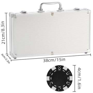 LUOBAO Poker Chips Set for Texas Hold'em & Blackjack