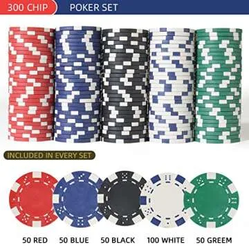 LUOBAO Poker Chips Set for Texas Hold'em & Blackjack