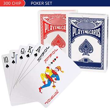 LUOBAO Poker Chips Set for Texas Hold'em & Blackjack