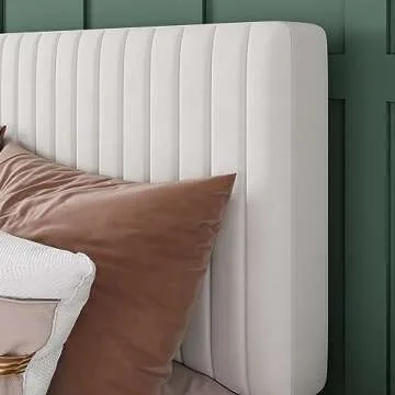Elegant Velvet Queen Bed Frame - Allewie Platform Design