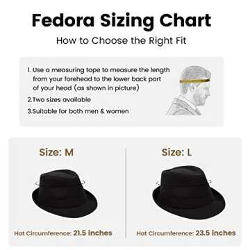 YoungLove Fashion Fedora Unisex Dress Hat for All Occasions