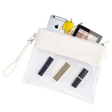 Vorspack Clear Bag Stadium Approved - PU Leather Clear Purse Clear Crossbody bag for Concert Festival