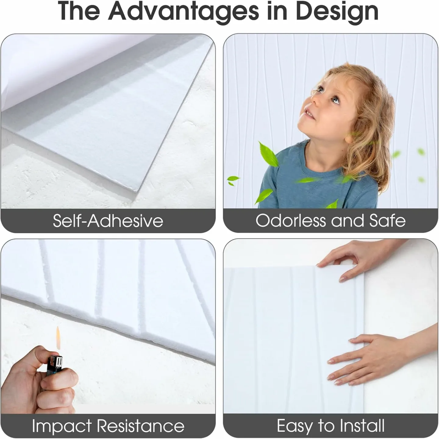 Art Acoustic Panels 5 Pack - White Sound Absorption