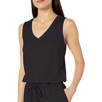 Amazon Essentials Women's Terry Fleece Romper for Comfort