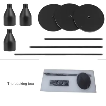 SHIONSON Matte Black Candle Holders Set of 3 for Taper Candles, Modern Decorative Candlestick Holder for Table, Centerpiece for Wed,Fits 3/4 inch Thick Candle&Led Candles