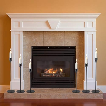 SHIONSON Matte Black Candle Holders Set of 3 for Taper Candles, Modern Decorative Candlestick Holder for Table, Centerpiece for Wed,Fits 3/4 inch Thick Candle&Led Candles