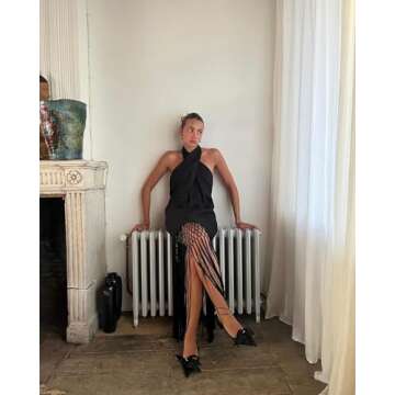 JW PEI Women's Queena Floral Appliques Slingback Pumps - Black