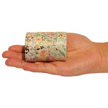 XGAKWD Gold Floral Washi Tape Set for Crafting and Decor