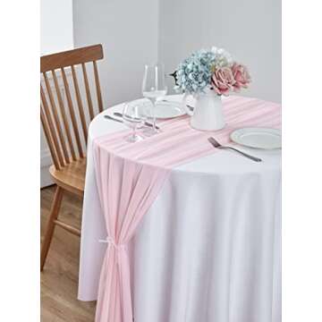 Elegant BEDDEB 29x120 Chiffon Table Runners for Events