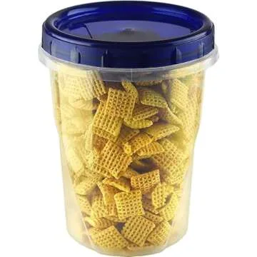 HomeyGear [32 oz - 8 Pack] Twist Top Food Deli Containers Screw And Seal Lid 32 Oz Stackable Reusable Quality Plastic Storage Container 8 Pack. Screw & Seal Lids BPA Free