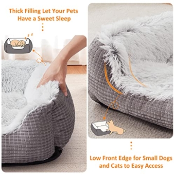 MIXJOY Small Dog Bed | Cozy Plush Calming Pet Sofa