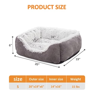 MIXJOY Small Dog Bed | Cozy Plush Calming Pet Sofa