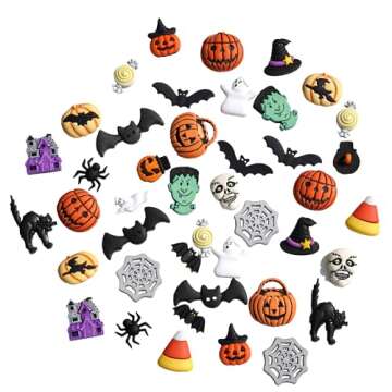 Buttons Galore and More Halloween Super Value Pack 50 Piece Assortments of Novelty Buttons for Sewing and Crafts