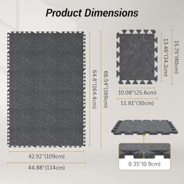 TONOR Drum Mat Set, 18PCS, Each 15.8'' x 11.8'' x 0.35'', Soundproof Carpet with Non-Slip Bottom, Thick Sound Absorbing Panel for Electric Drum Set, with Bass Anchor, Large