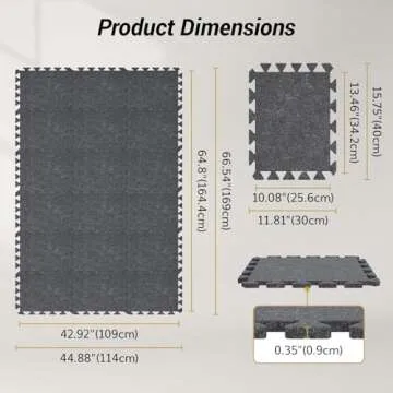 TONOR Drum Mat Set, 18PCS, Each 15.8'' x 11.8'' x 0.35'', Soundproof Carpet with Non-Slip Bottom, Thick Sound Absorbing Panel for Electric Drum Set, with Bass Anchor, Large