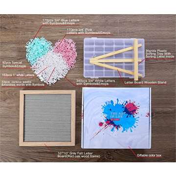 G GAMIT Felt Letter Board Message Board 10x10inch with Stand