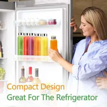 Zukro 18 oz Glass Juicing Bottles - Set of 6 with Lids