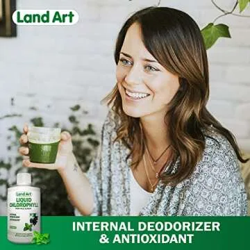 Liquid Chlorophyll Mint Flavored – Cold Extracted from Wild Non-GMO Alfalfa - Detox - Alkaline - Natural Body Deodorant – Antioxidant - 16 fl oz