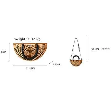 Stylish RULER TRUTH Bamboo Purse: Eco-Friendly Tote Bag