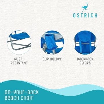 Ostrich Backpack Beach Chair - Comfortable & Adjustable