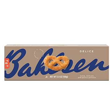 Bahlsen Delice Cookies (12 Boxes) - Sweet & Delicate Puff Pastry Twists - 3.5 oz Boxes