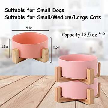 Stylish Petygooing Dog Cat Bowl Set for Small Pets
