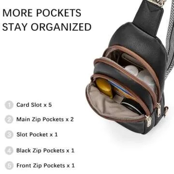 BOSTANTEN Stylish Sling Bag for Women, Travel Ready