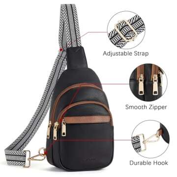 BOSTANTEN Stylish Sling Bag for Women, Travel Ready