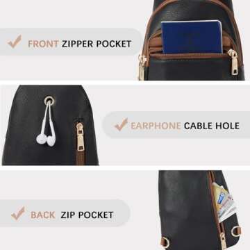 BOSTANTEN Stylish Sling Bag for Women, Travel Ready