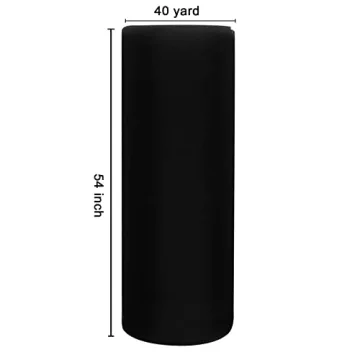 IONTACH Black Tulle Fabric Rolls 54 Inch for Events