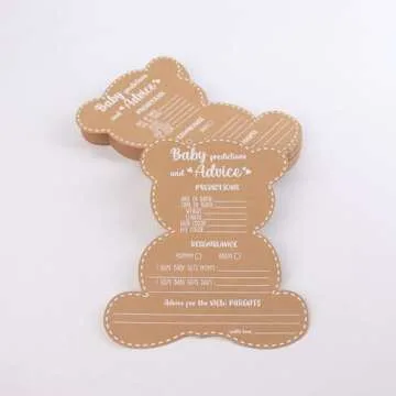 Teddy Bear Baby Shower Advice Cards - Set of 50
