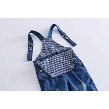 KIDSCOOL SPACE Ripped Denim Overalls for Toddlers