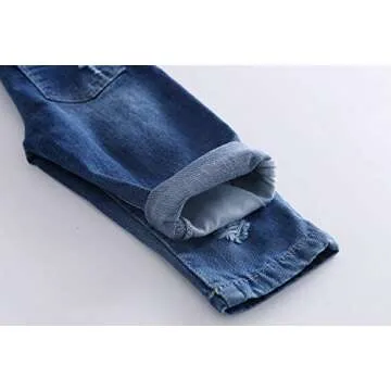 KIDSCOOL SPACE Ripped Denim Overalls for Toddlers