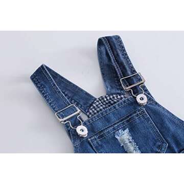 KIDSCOOL SPACE Ripped Denim Overalls for Toddlers