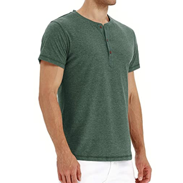 NITAGUT Men's Stylish Short Sleeve Henley T-Shirts