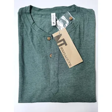 NITAGUT Men's Stylish Short Sleeve Henley T-Shirts