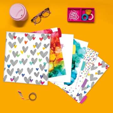 Avery + Amy Tangerine Designer Binder, Cute & Sturdy Binder