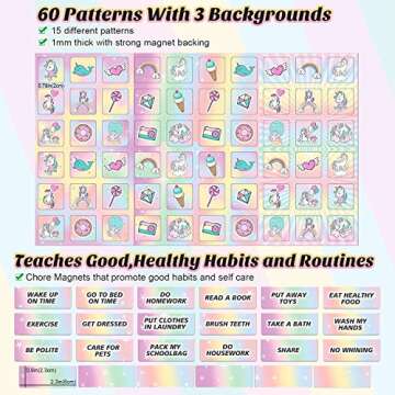 Chore Chart for Kids,Magnetic Behavior Reward Chart at Home Daily,Responsibility Chart for Encourage Learning, Potty Training, Wipe Clean, Bedtime, School Work Pink