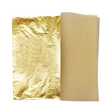 Gigules Gold Leaf Sheets 100 Pcs for Arts and Crafts